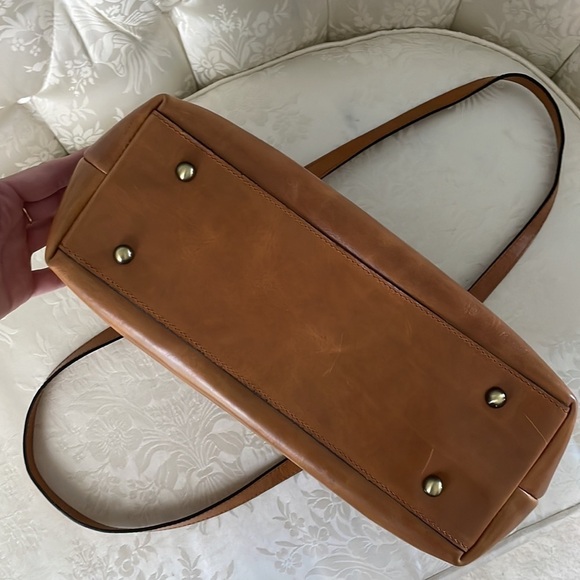 Brand New Patricia Nash Genuine Leather Distressed Vintage Alessano Tote Biscuit - Picture 9 of 16